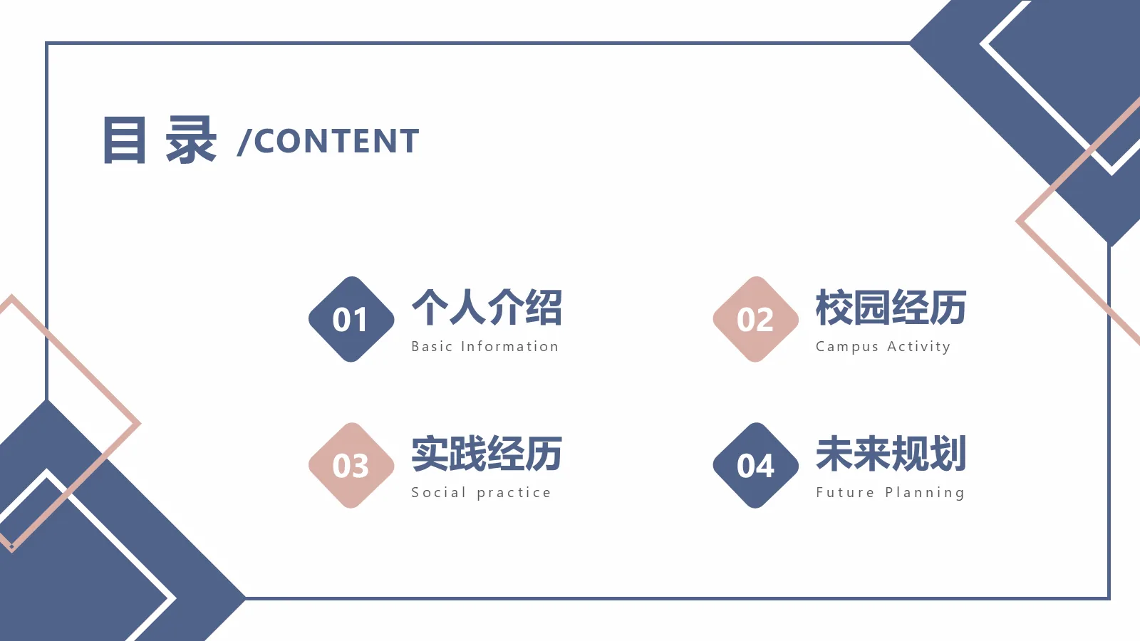 研究生复试面试简历PPT模板 第 2 页缩略图
