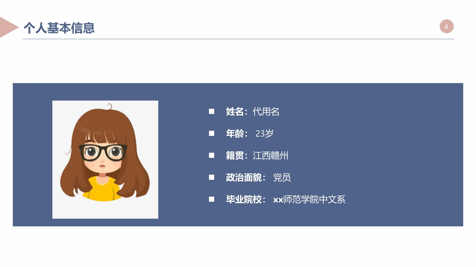 研究生复试面试简历PPT模板 第 4 页缩略图