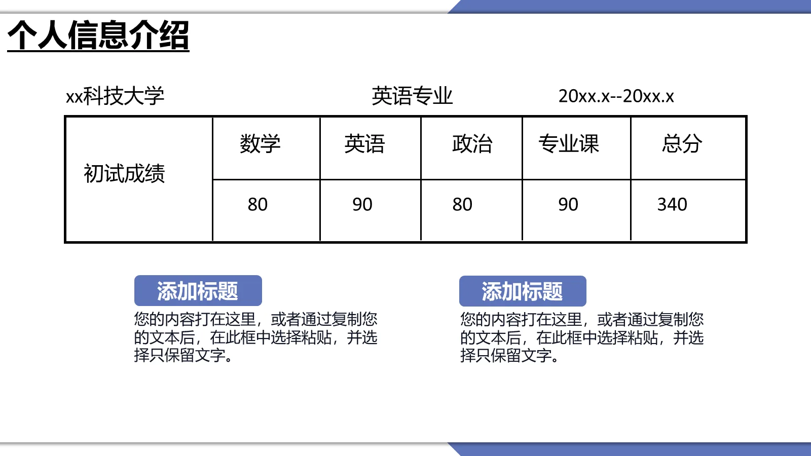 考研复试个人介绍PPT模板 第 5 页预览图