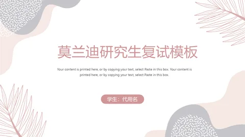 莫兰迪研究生复试模板 缩略图