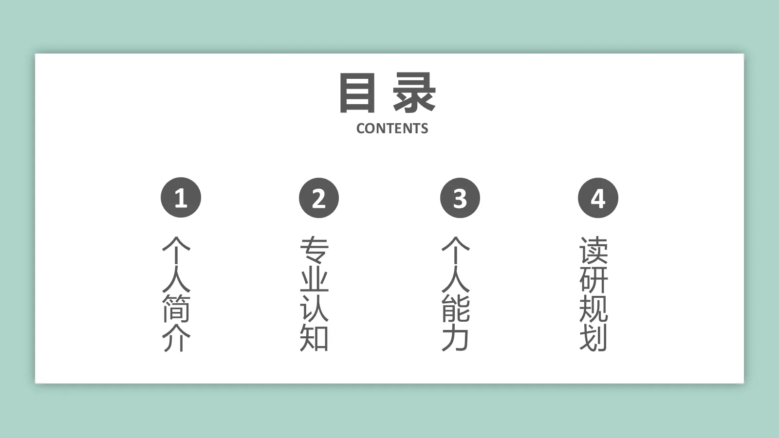 研究生复试自我介绍PPT模板 第 2 页缩略图