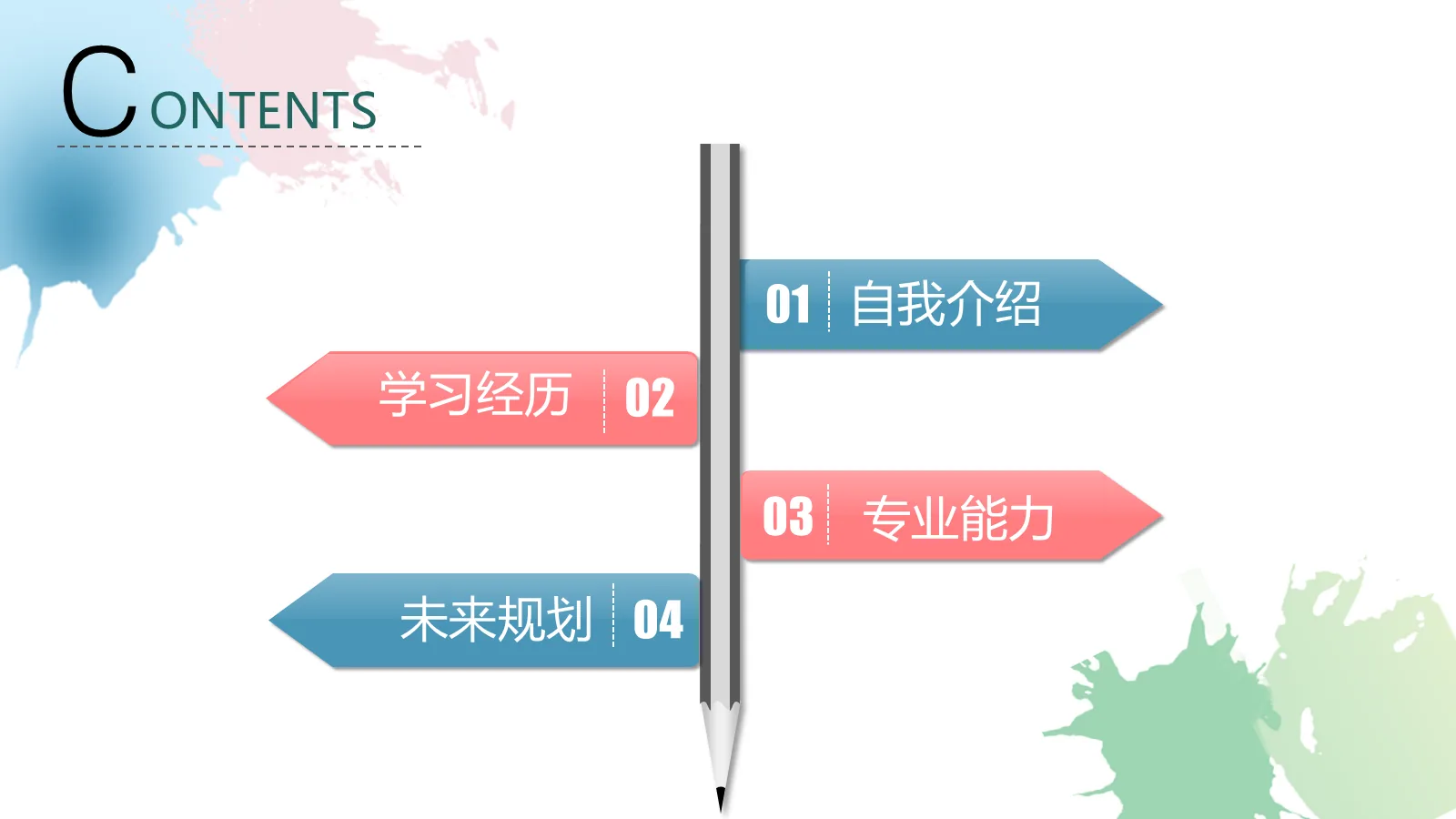 研究生复试自我介绍PPT模板 第 2 页缩略图