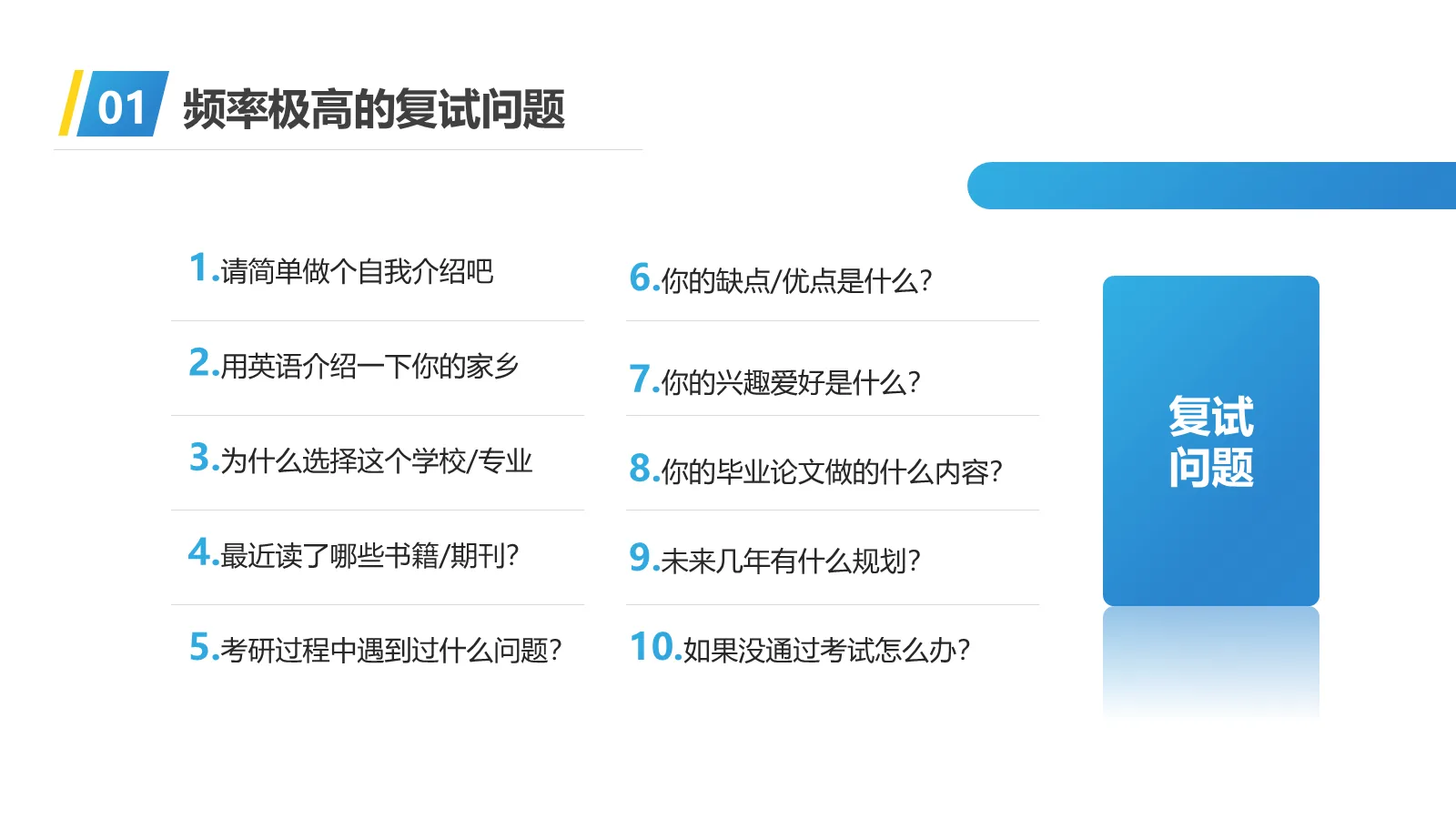 考研复试自我介绍PPT模板 第 5 页预览图