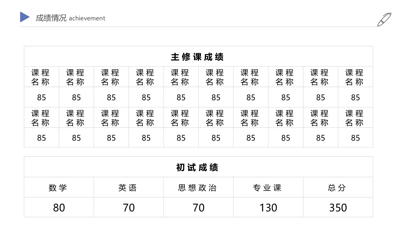 研究生复试自我介绍PPT模板 第 8 页预览图