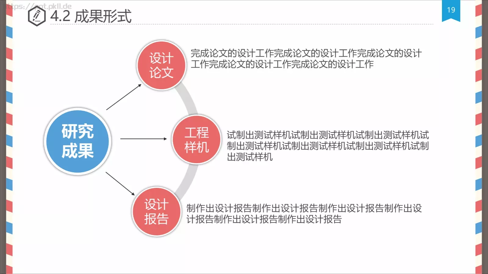 创意信件风格论文答辩PPT模板 第 19 页预览图