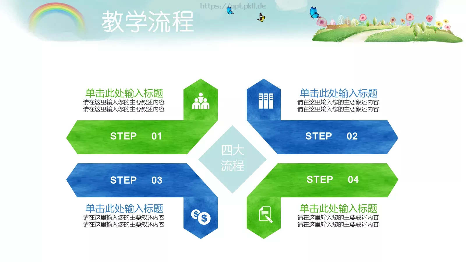 教育说课PPT模板 第 18 页预览图