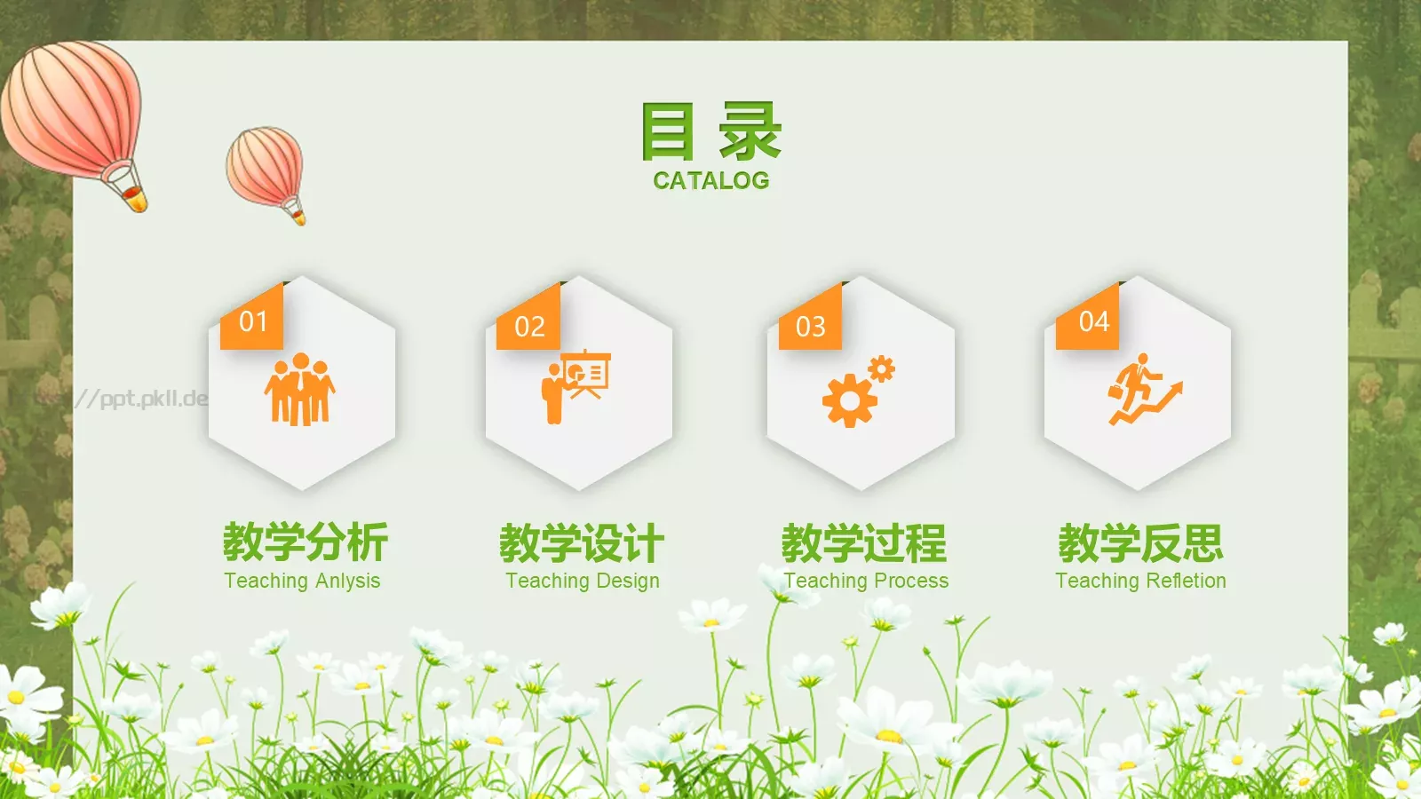 教师说课PPT模板 第 2 页缩略图