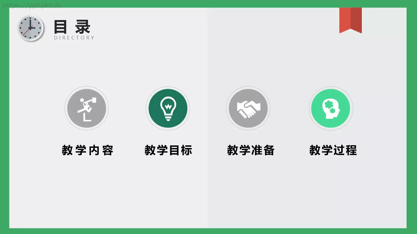 教学说课PPT模板 第 3 页缩略图