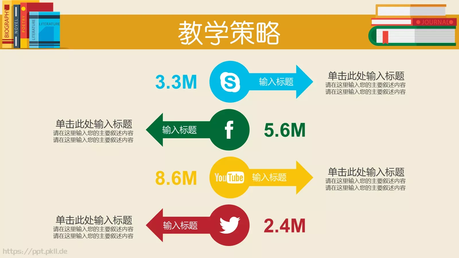 扁平教育教学说课PPT模板 第 13 页预览图