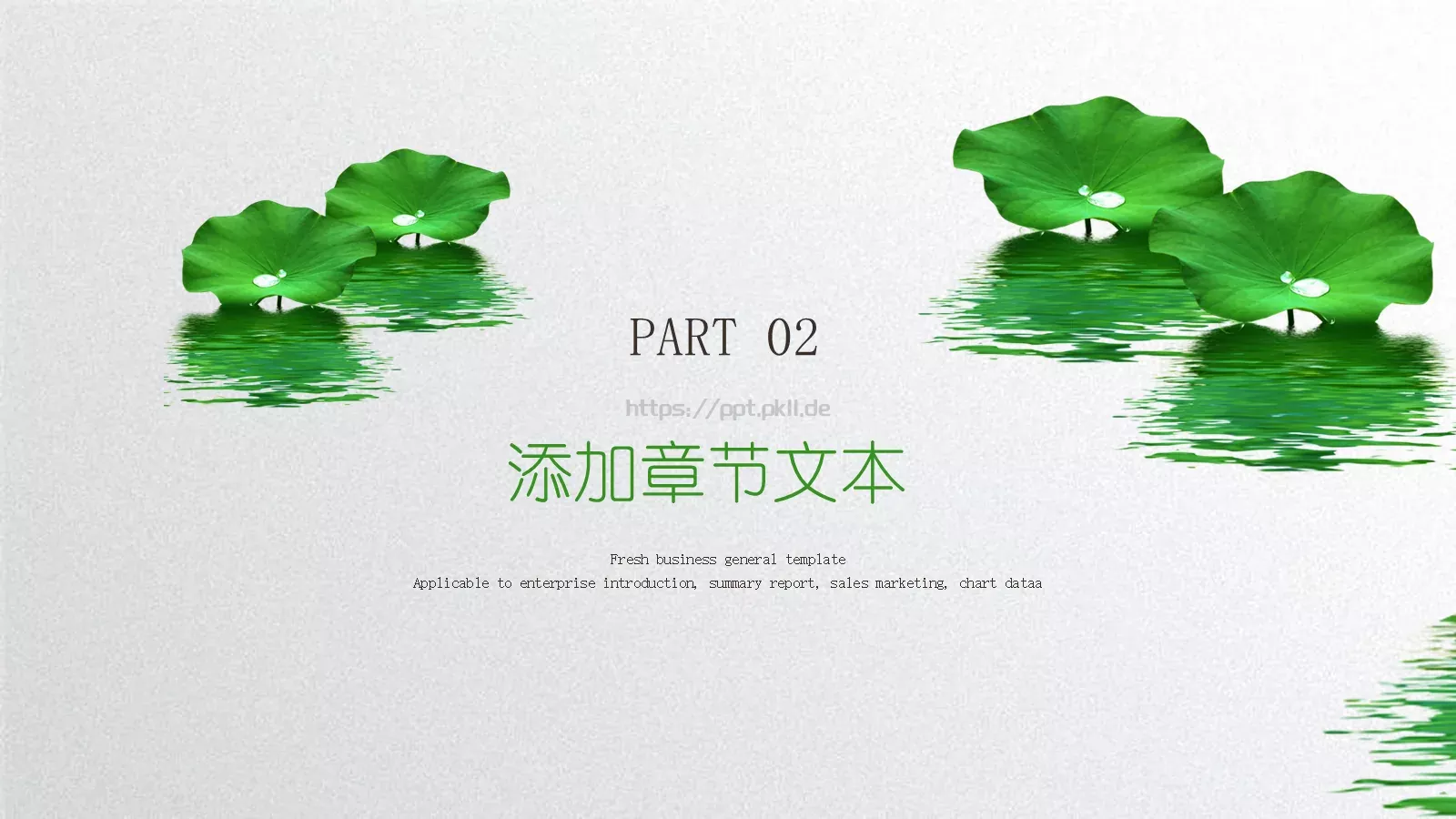 小清新夏荷教师说课PPT模板 第 9 页预览图