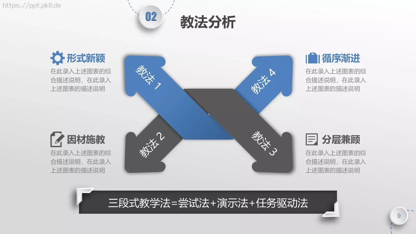 教师说课PPT模板 第 9 页预览图