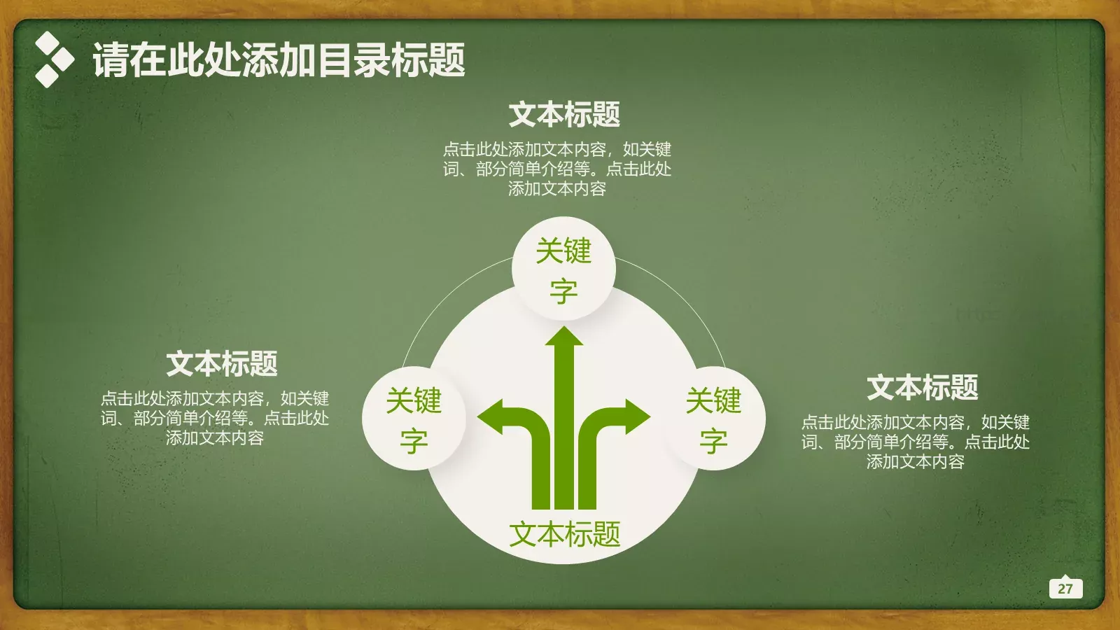 清新学校教育总结PPT模板 第 27 页预览图