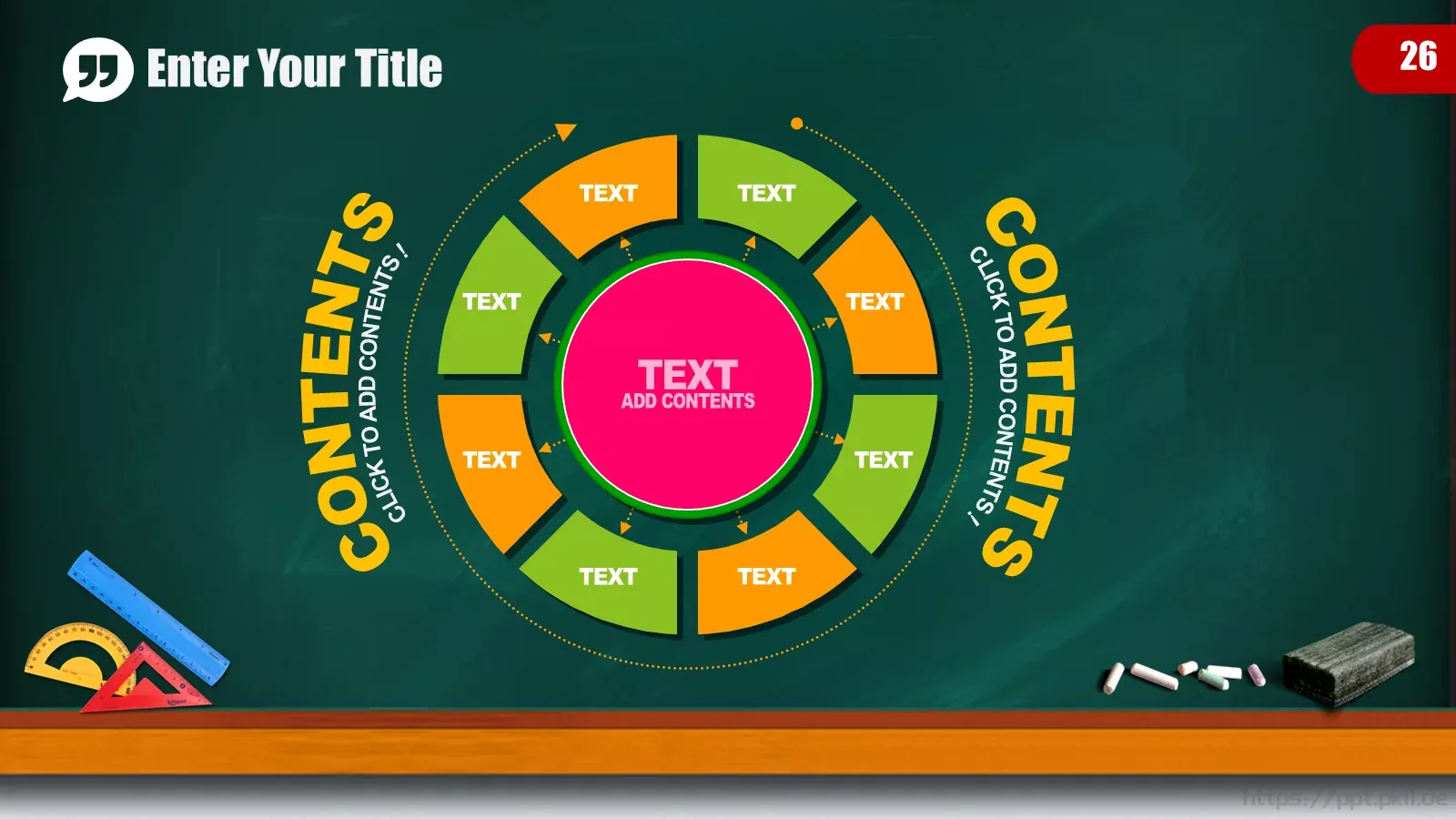 儿童卡通黑板教育培训PPT模板 第 26 页预览图