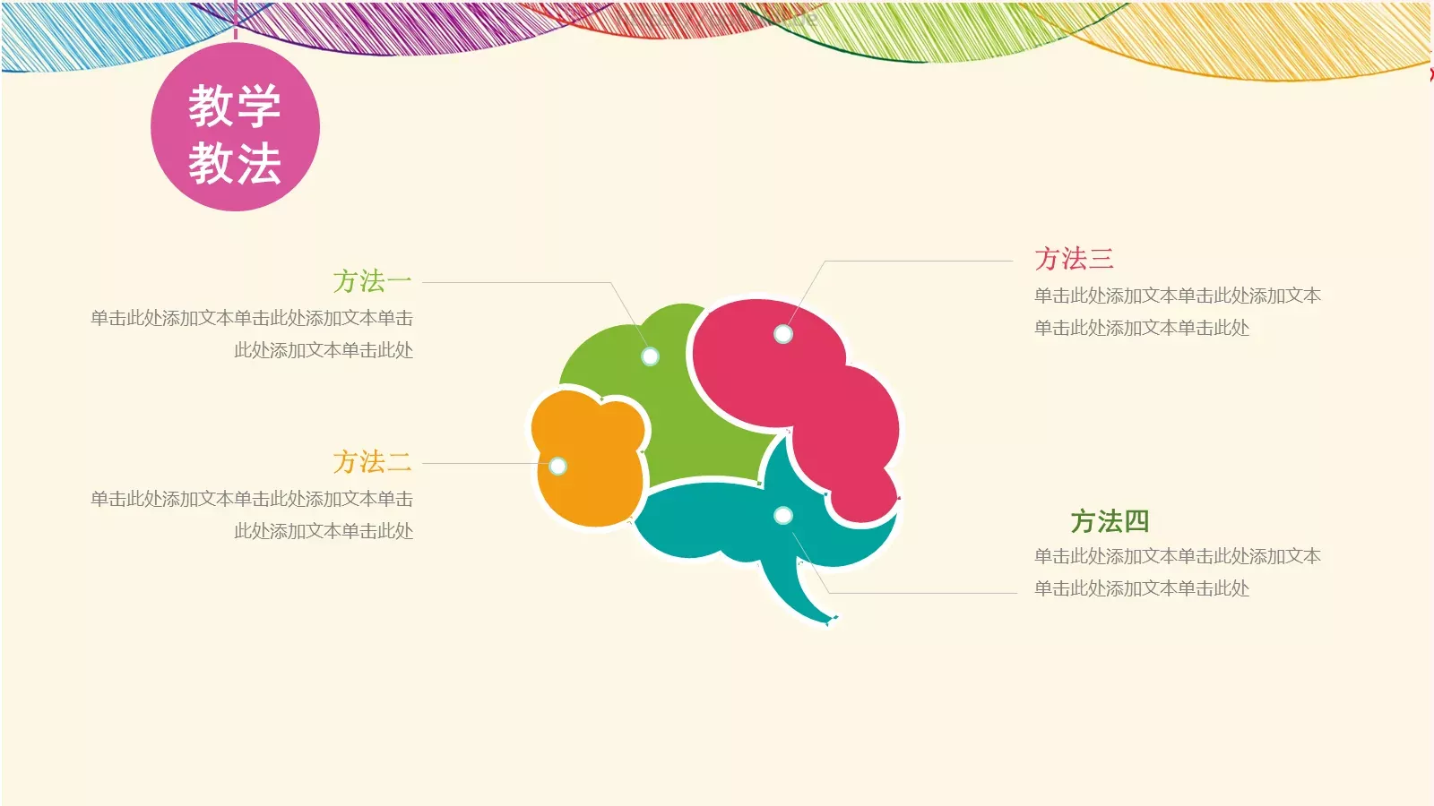 七彩教师说课动态PPT模板 第 15 页预览图