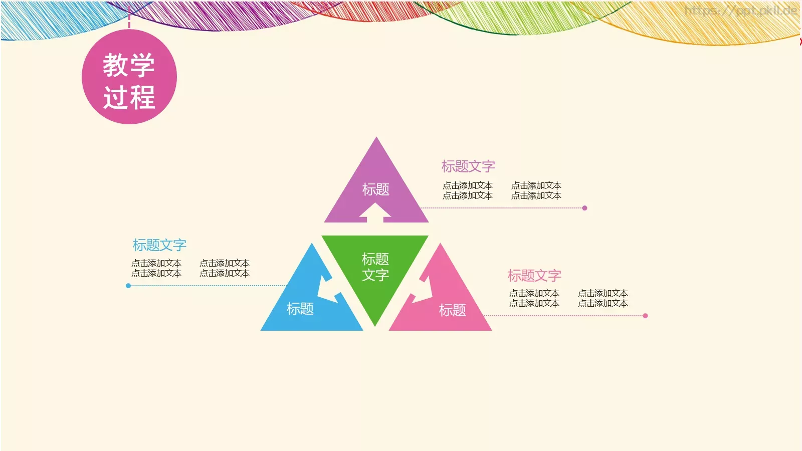 七彩教师说课动态PPT模板 第 18 页预览图