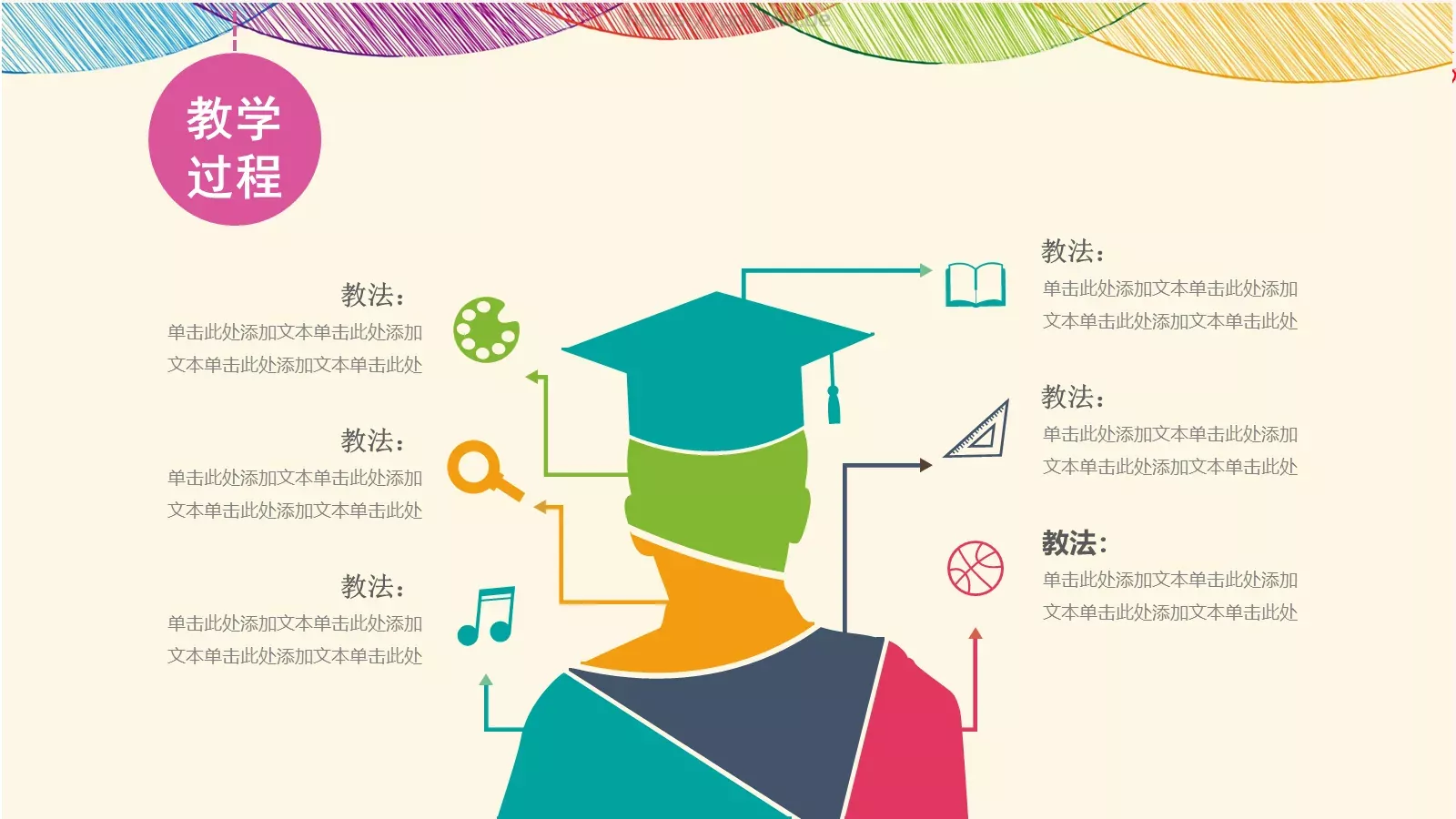 七彩教师说课动态PPT模板 第 22 页预览图