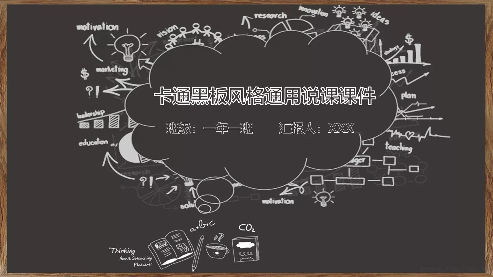 卡通黑板风格通用说课课件 第 1 页缩略图