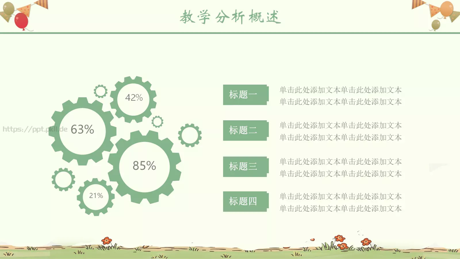 教育说课PPT模板 第 7 页预览图