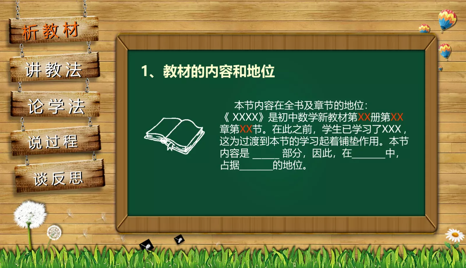 教师通用说课PPT模板 第 3 页缩略图