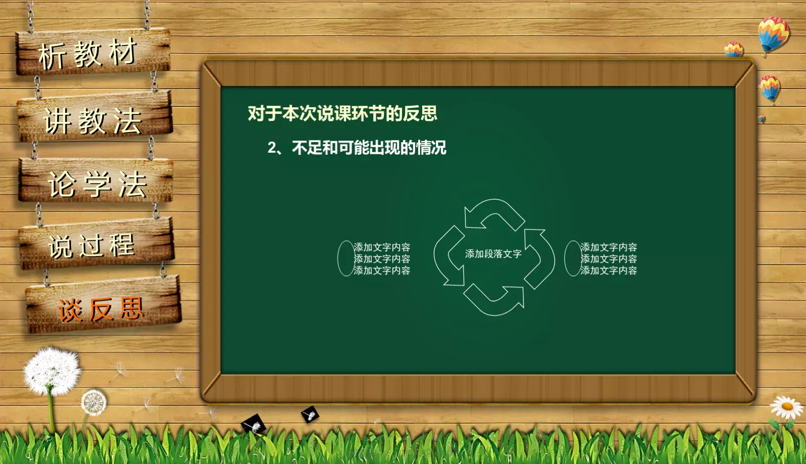 教师通用说课PPT模板 第 42 页预览图