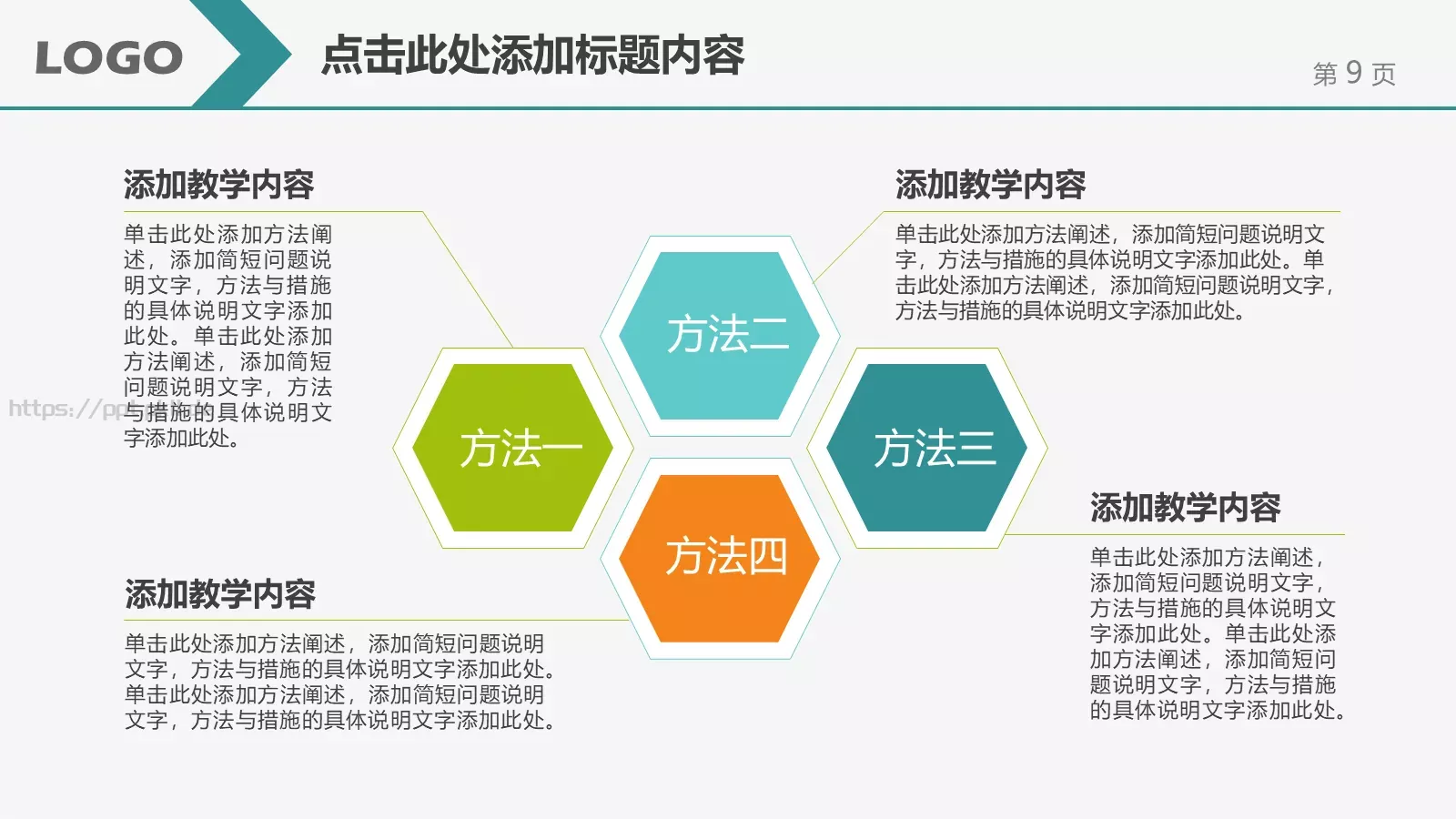 教学说课汇报PPT模板 第 9 页预览图