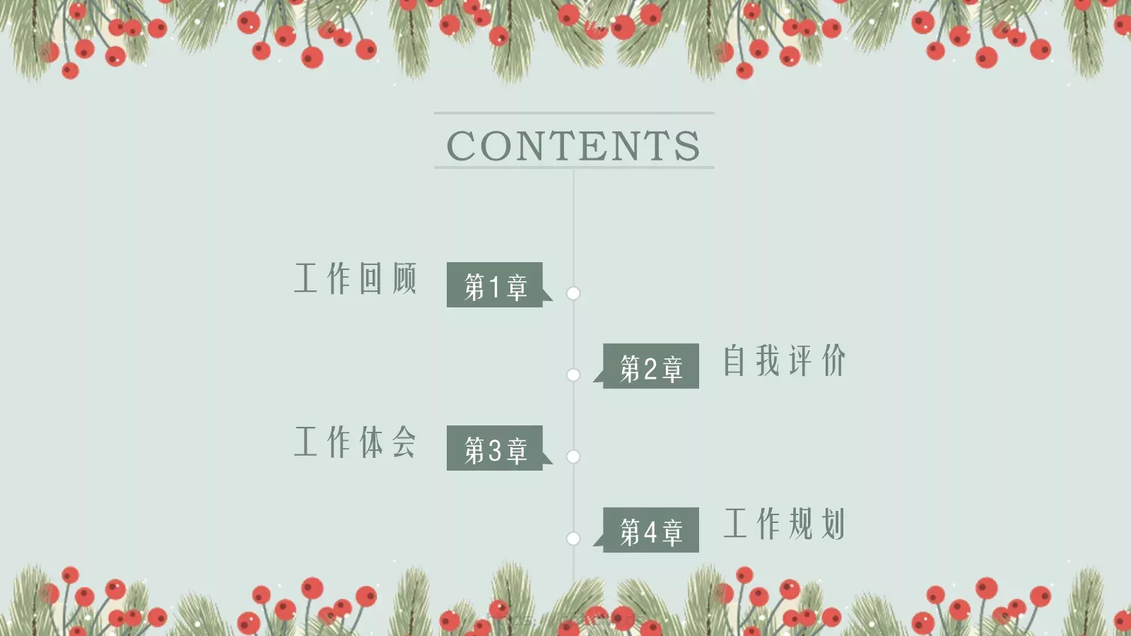 工作总结报告PPT模板 第 2 页缩略图