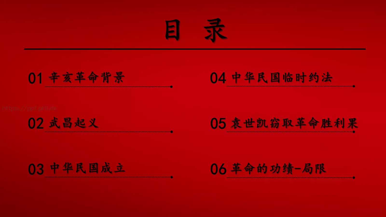 辛亥革命历史课件PPT模板 第 3 页缩略图