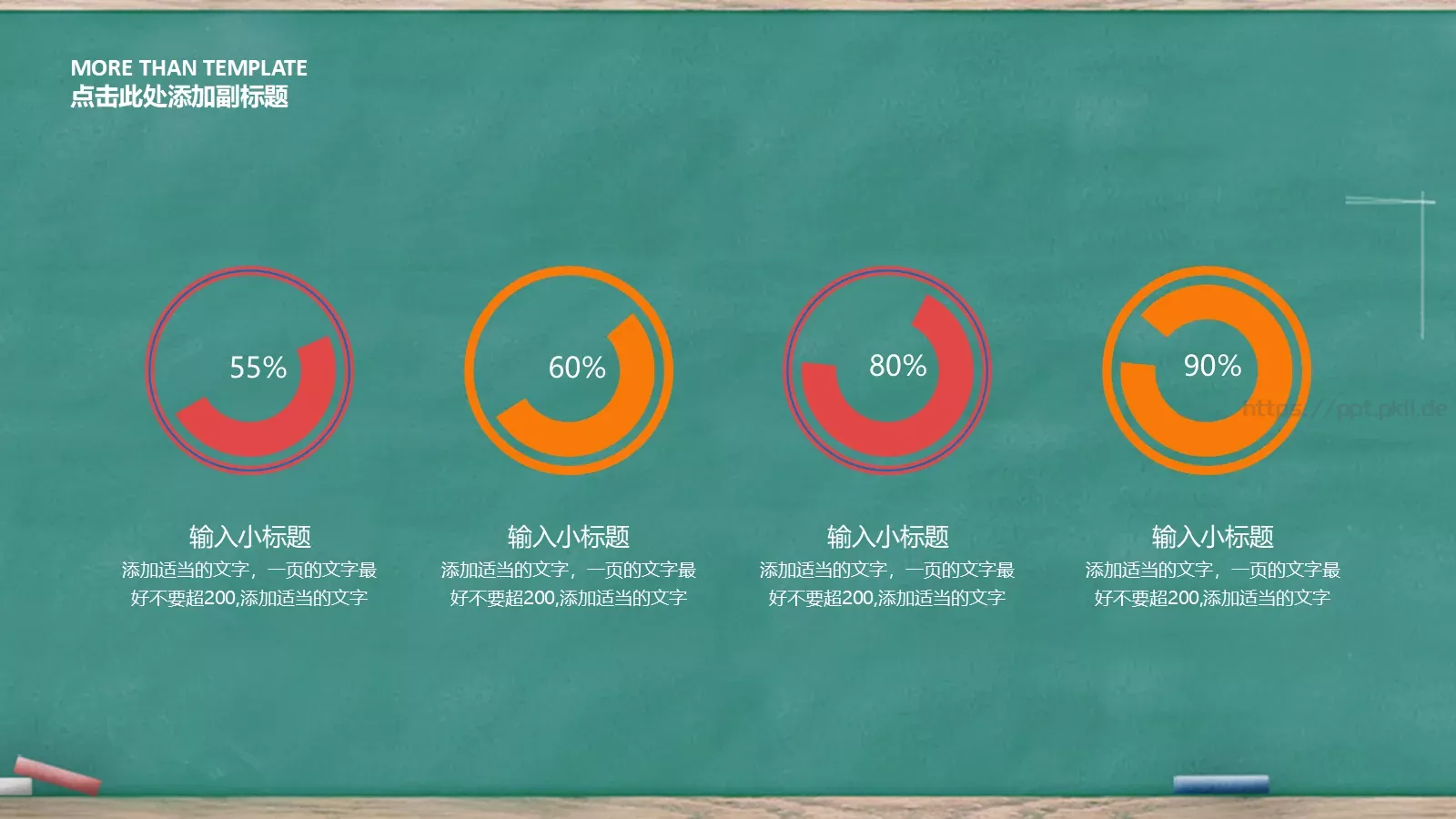 可爱黑板风教育教学说课PPT模板 第 9 页预览图