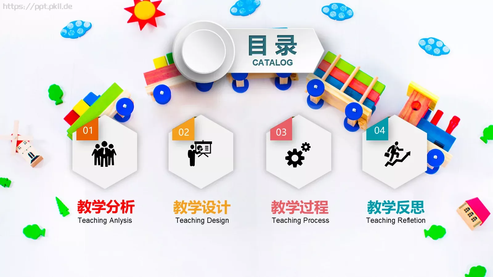 教学说课汇报PPT模板 第 2 页缩略图