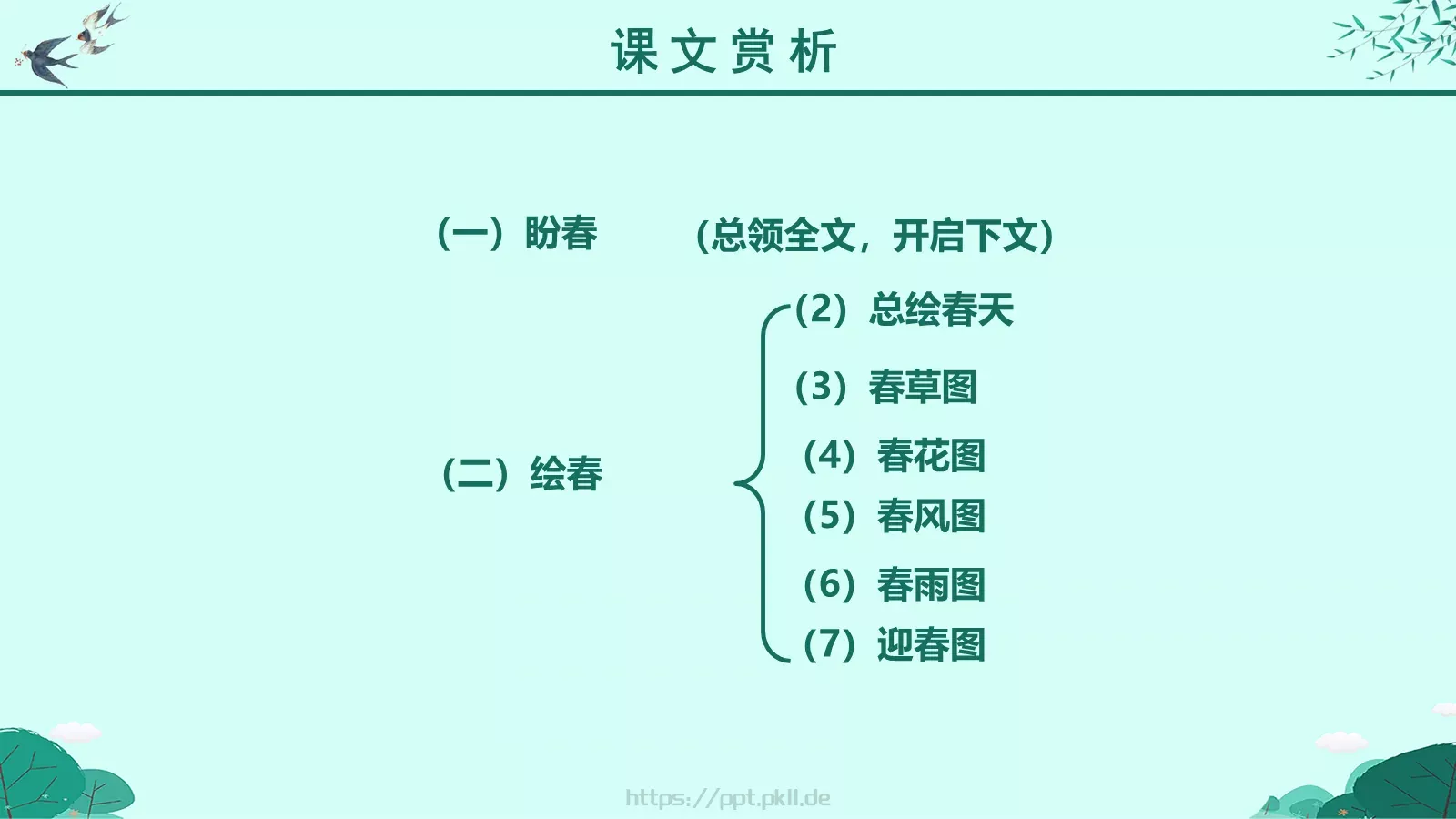 朱自清语文课件PPT模板 第 11 页预览图
