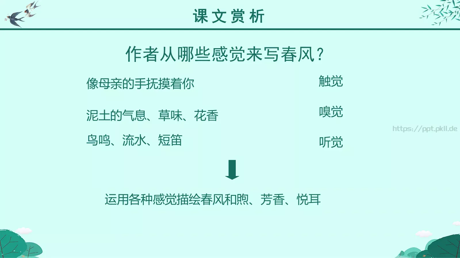 朱自清语文课件PPT模板 第 16 页预览图