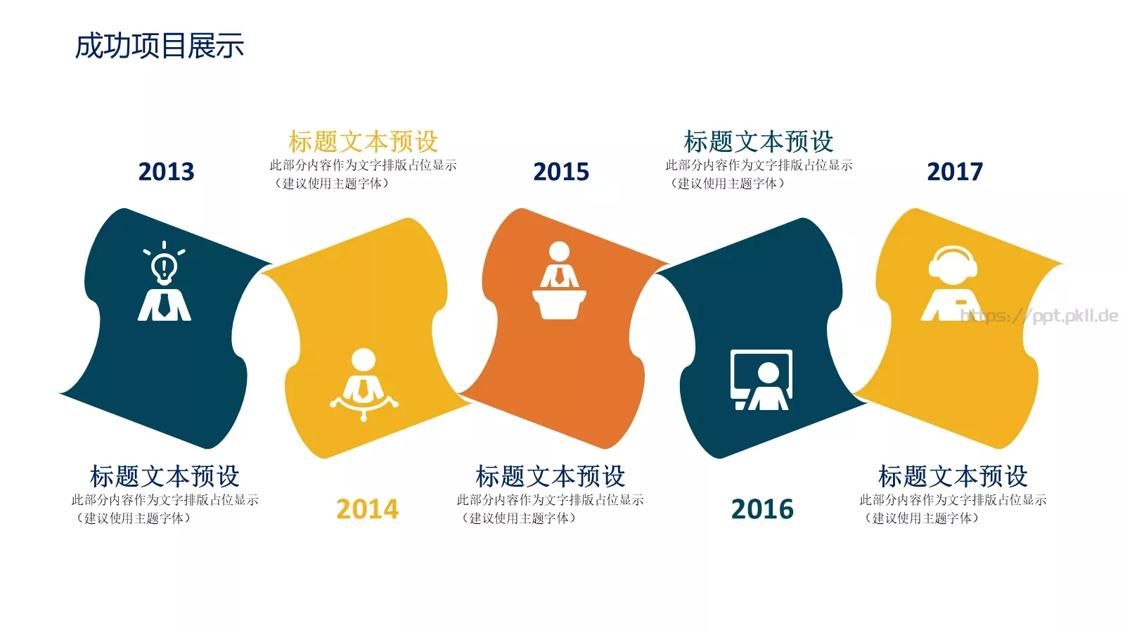 工作计划汇报PPT模板 第 12 页预览图