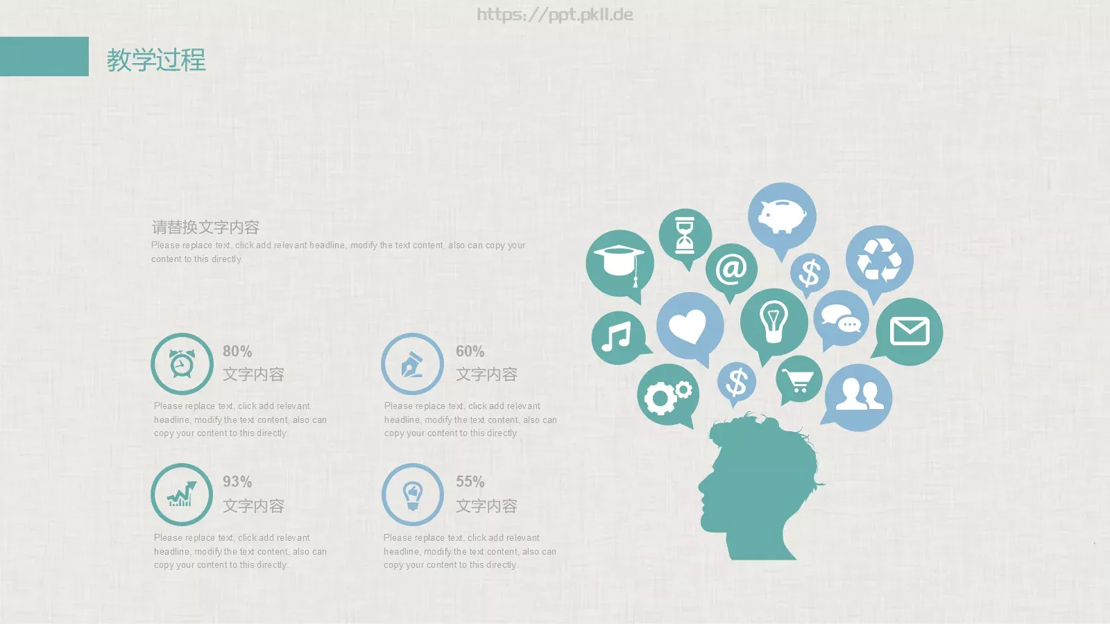 教育教学说课PPT模板 第 14 页预览图