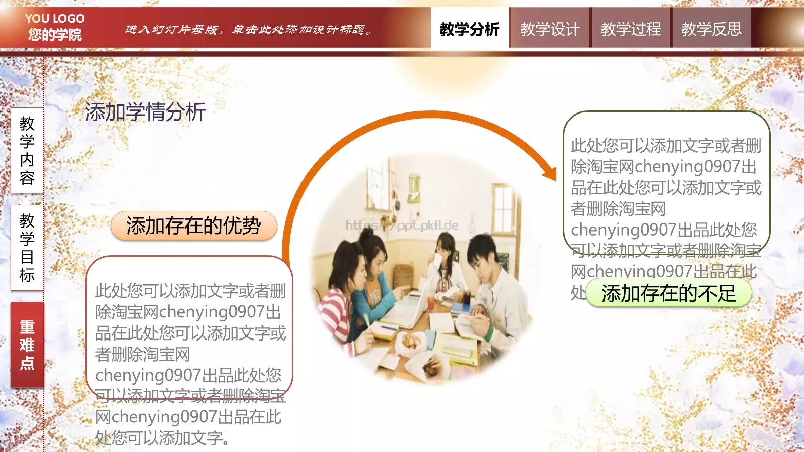 翻转课堂网络平台教学说课PPT模板 第 8 页预览图