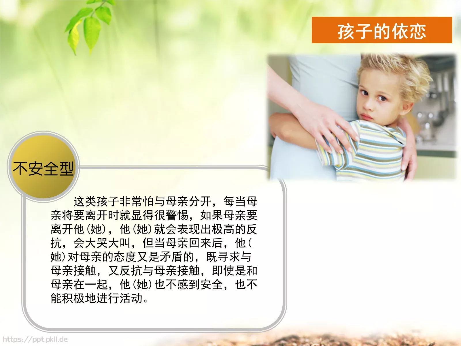 教养与依恋PPT模板 第 10 页预览图