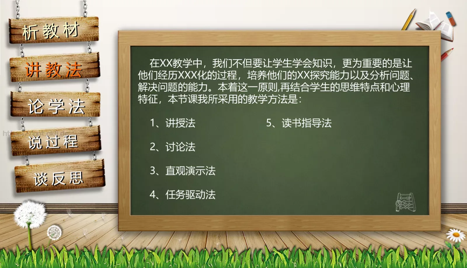 通用说课PPT模板 第 7 页预览图