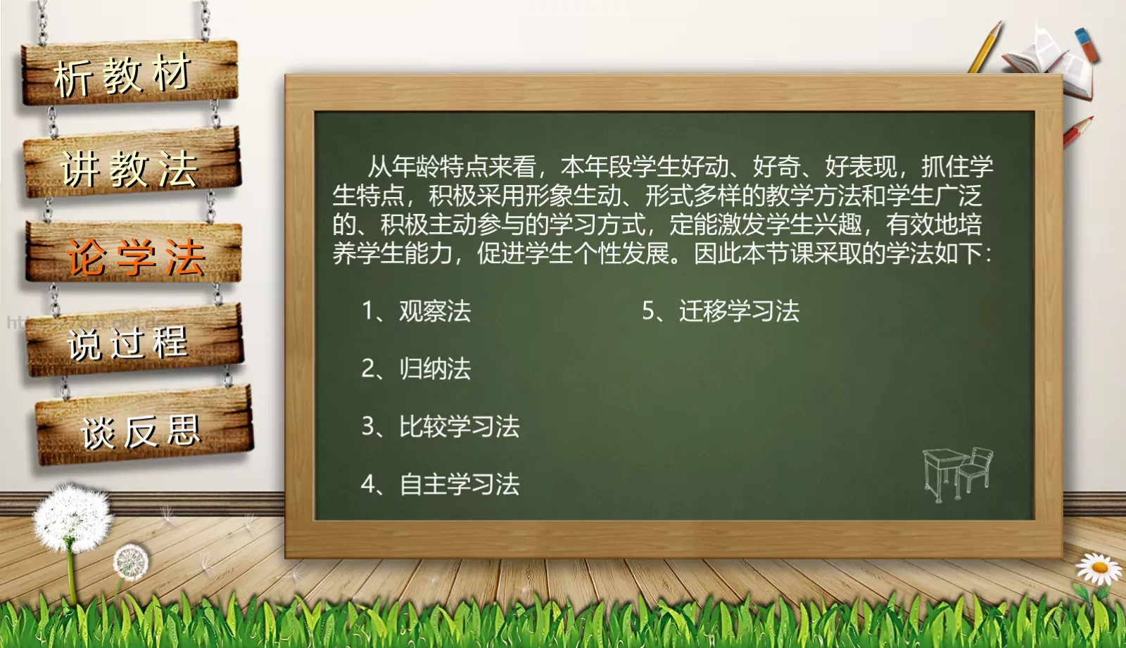 通用说课PPT模板 第 9 页预览图