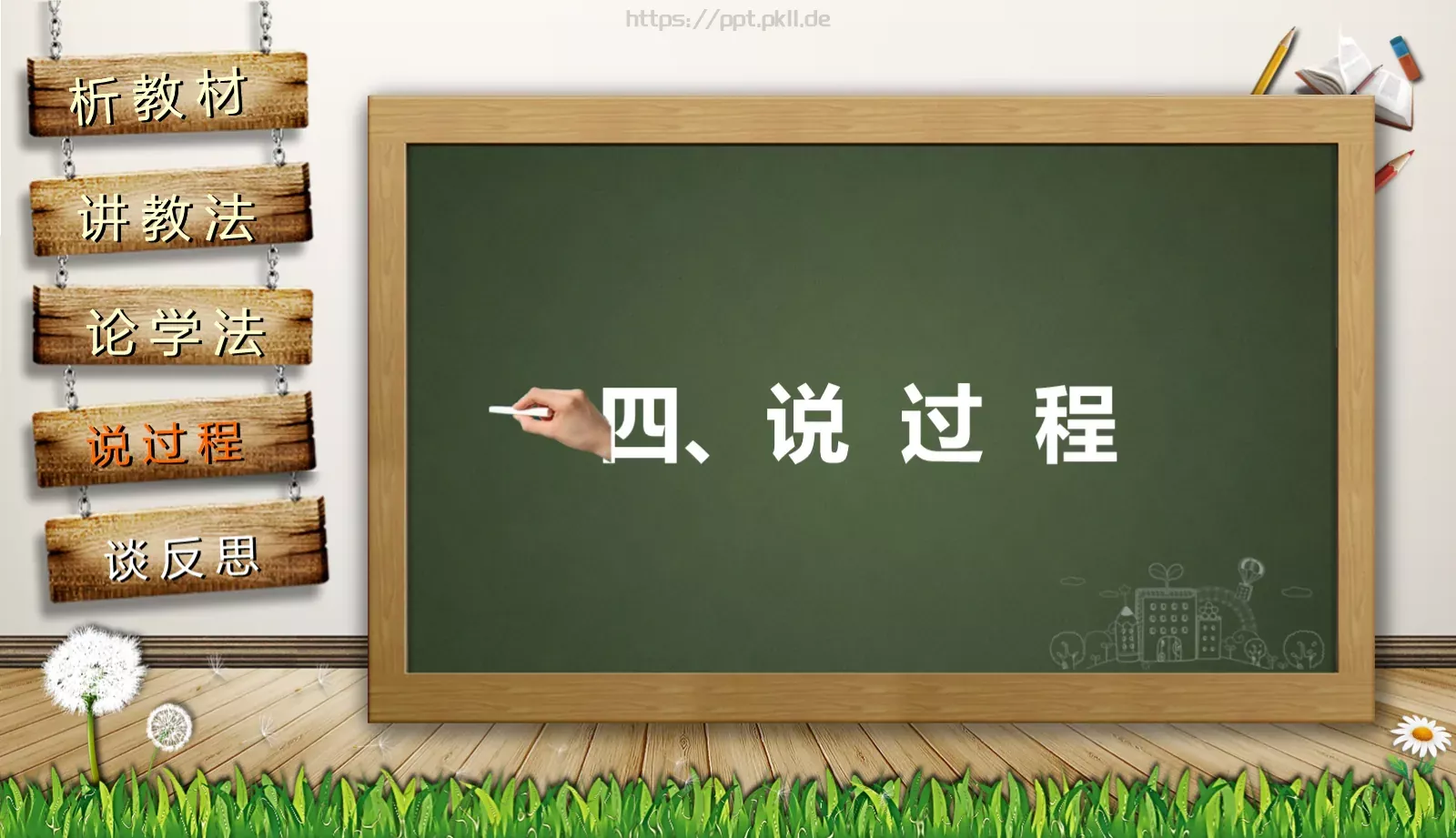 通用说课PPT模板 第 10 页预览图