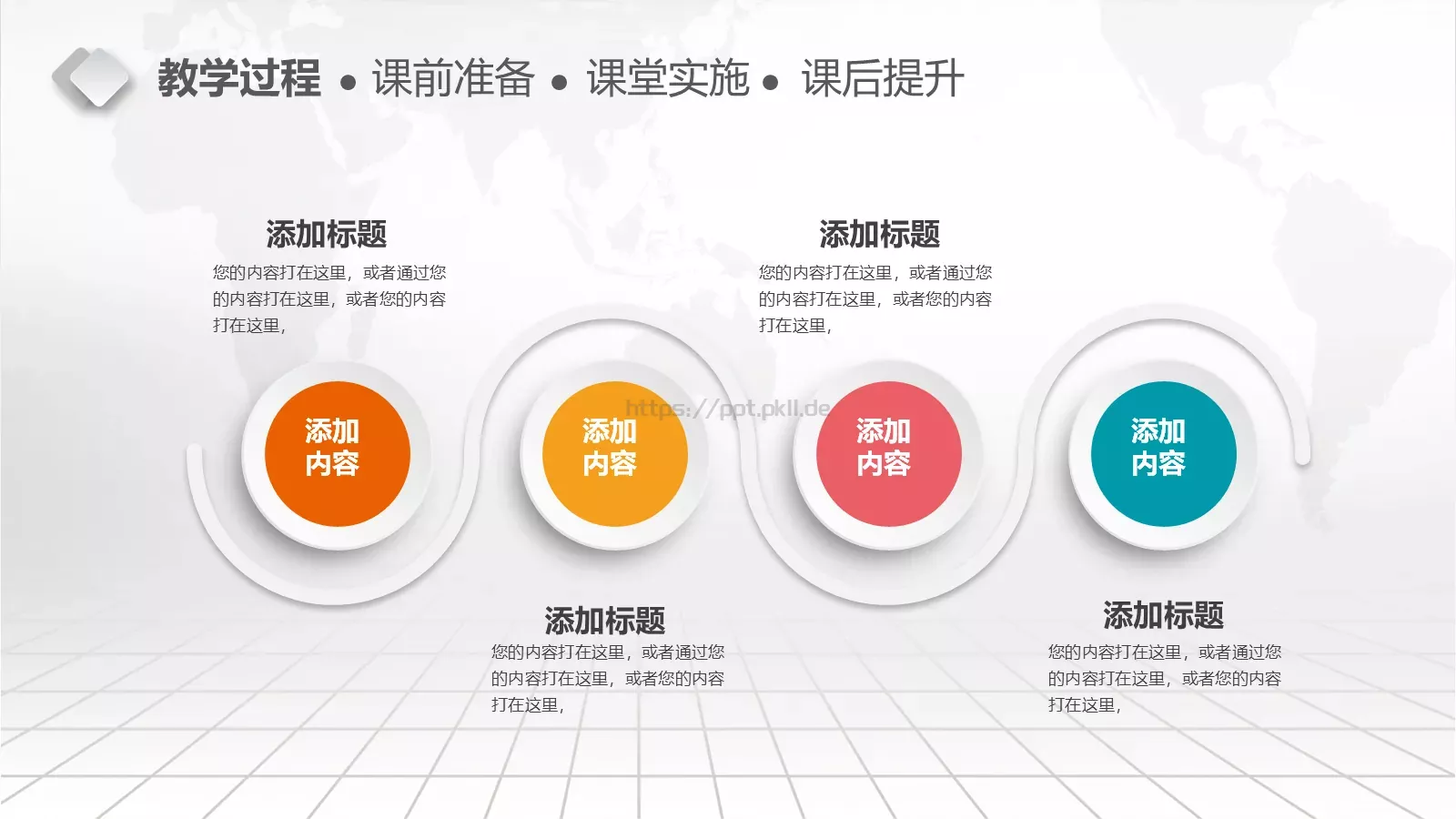 教学设计完整框架PPT模板 第 15 页预览图