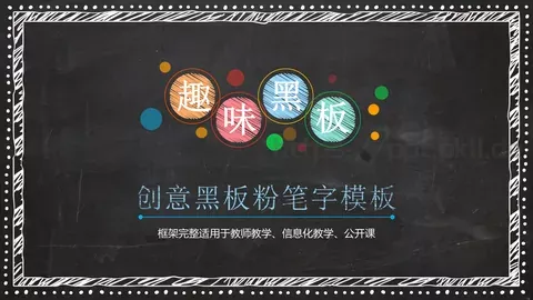 创意黑板粉笔字模板 缩略图