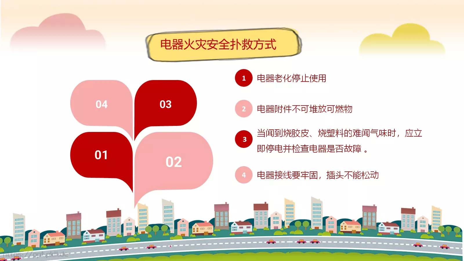 卡通用电安全教育主题班会PPT模板 第 8 页预览图