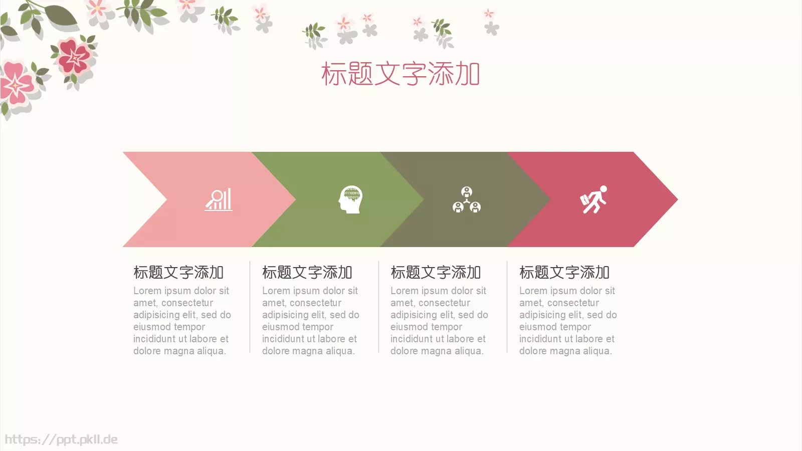 唯美清新花朵教学说课汇报PPT模板 第 16 页预览图