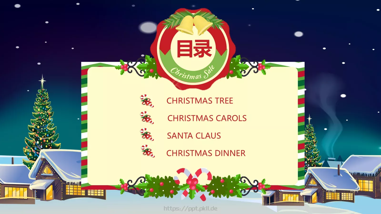 圣诞节英文介绍PPT模板 第 4 页缩略图