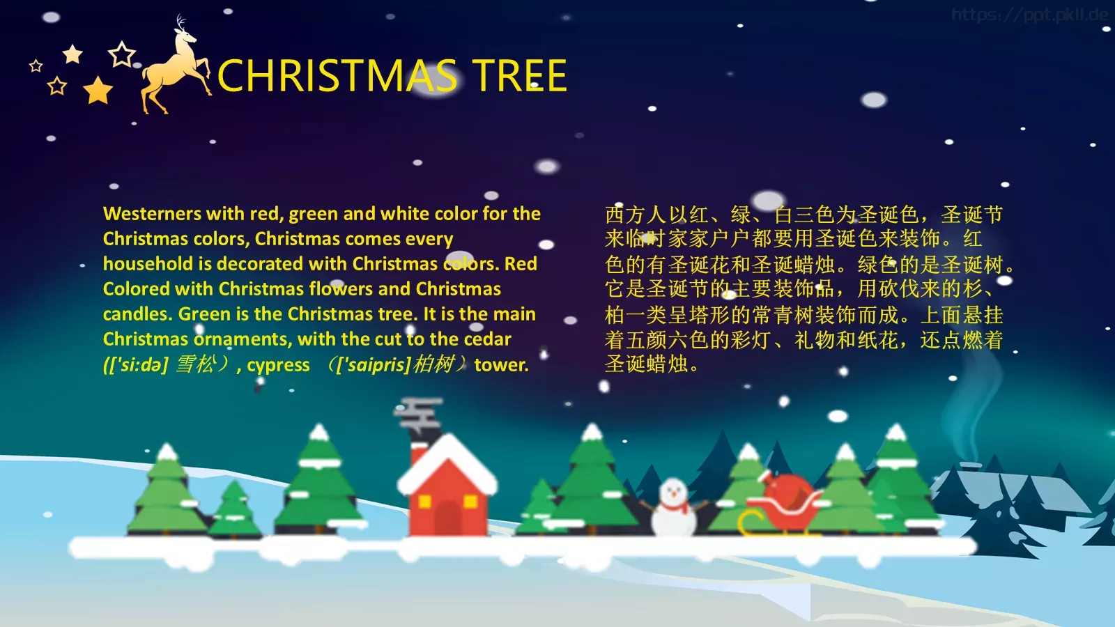 圣诞节英文介绍PPT模板 第 9 页预览图