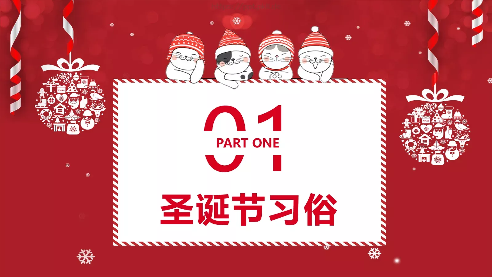 圣诞习俗介绍PPT模板 第 4 页缩略图