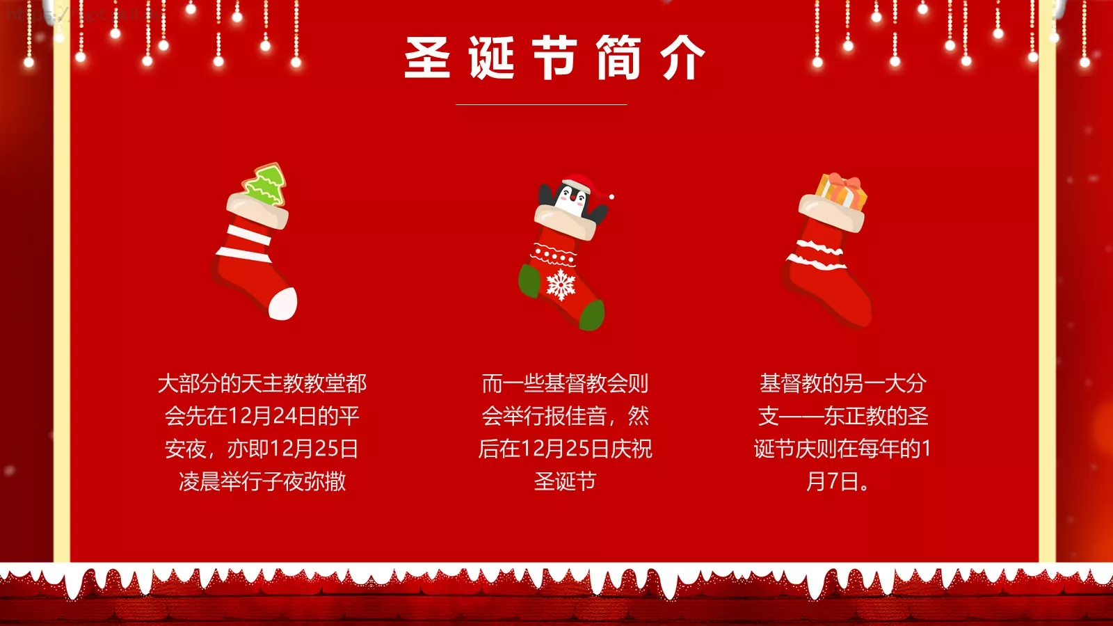 圣诞节节日介绍PPT模板 第 5 页预览图