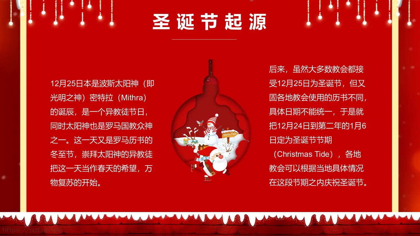 圣诞节节日介绍PPT模板 第 10 页预览图