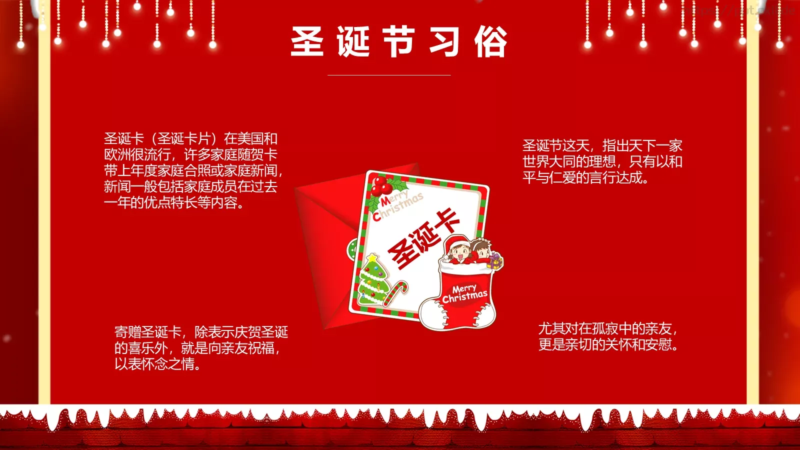 圣诞节节日介绍PPT模板 第 13 页预览图