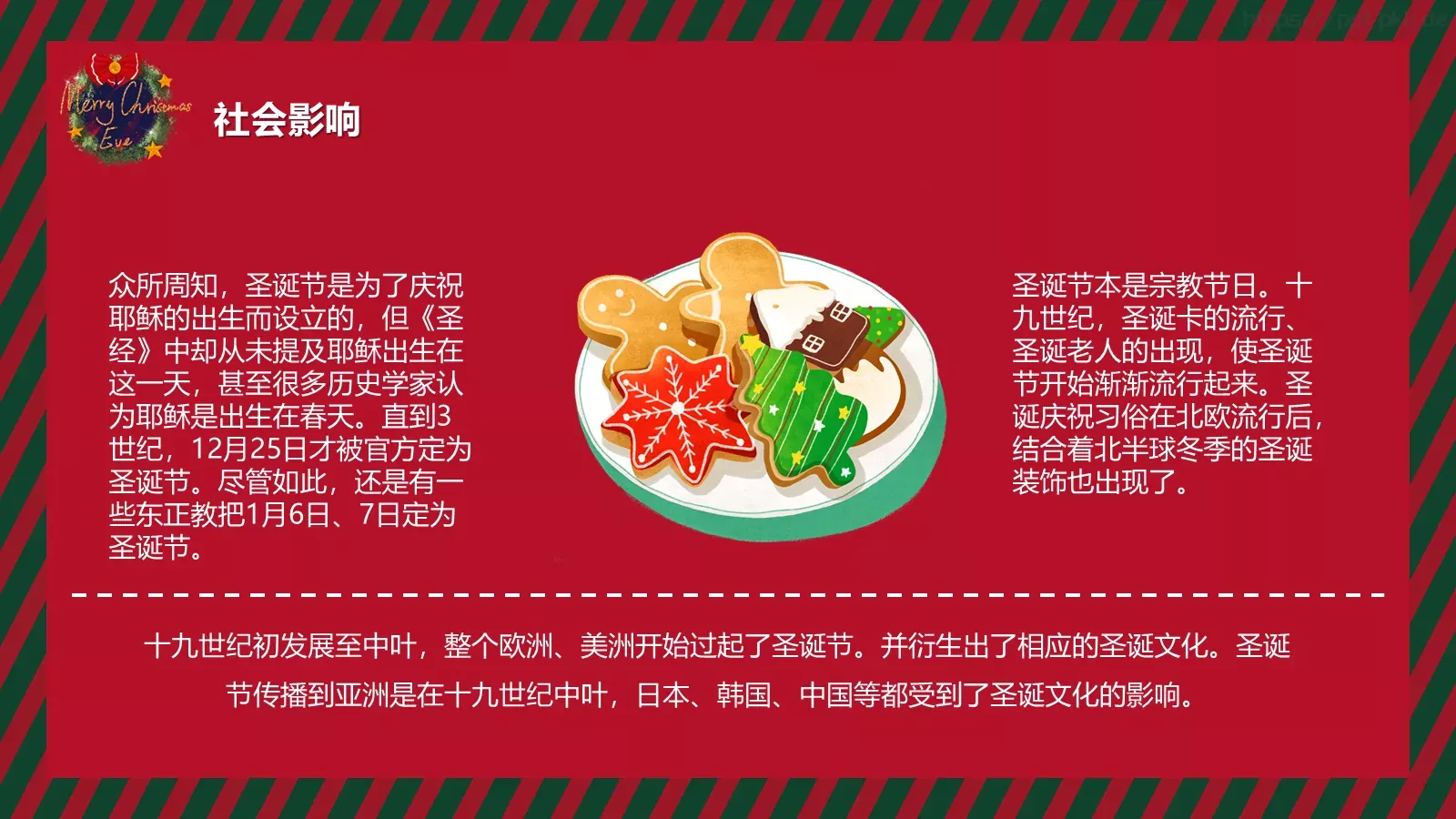 快乐圣诞节节日介绍PPT模板 第 13 页预览图