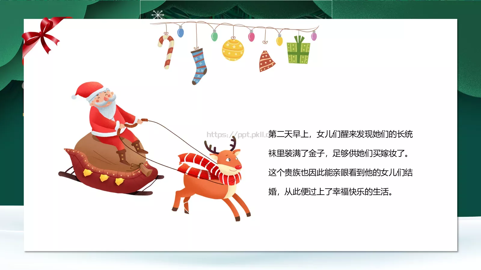 圣诞老人故事汇PPT模板 第 7 页预览图